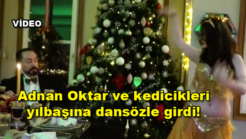 Adnan Oktar ve kedicikleri yılbaşına dansözle girdi! video ...