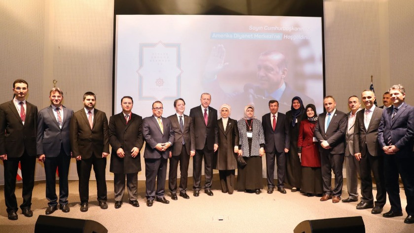 Erdoğan, Diyanet Amerika Merkezi’nde Türk-Amerikan toplumu ile bir araya geldi