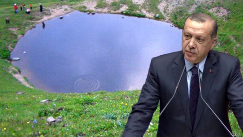 Cumhurbaşkanı Erdoğan Dipsiz Göl'ün kurutulmasına  tepkisiz kalamadı!