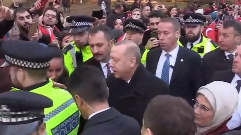 Recep Tayyip Erdoğan'a Londra'da yoğun ilgi