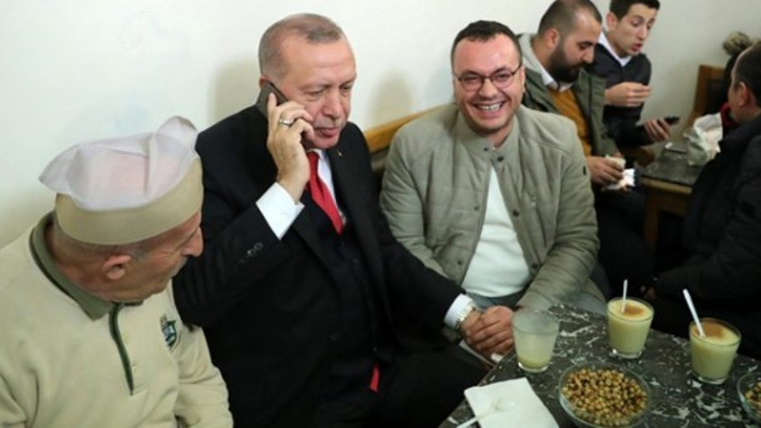 Vatandaşlardan Erdoğan'a boza ikramı