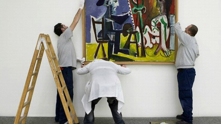 Picasso'nun 157 milyon lira değer biçilen tablosu kasten yırtıldı