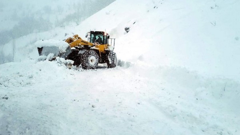 Siirt’te kardan kapanan yollar ulaşıma açıldı