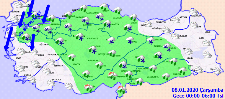 Yarın hava nasıl olacak ? 8 Ocak Çarşamba hava durumu - Sayfa 1