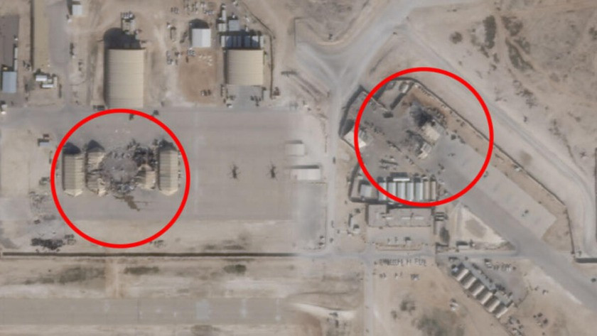 İran'ın vurduğu ABD üslerin uydu fotoğrafları ilk kez görüntülendi