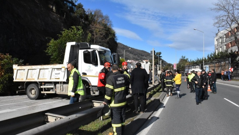 Ordu'da heyelan: Samsun-Ordu karayolu ulaşıma kapandı