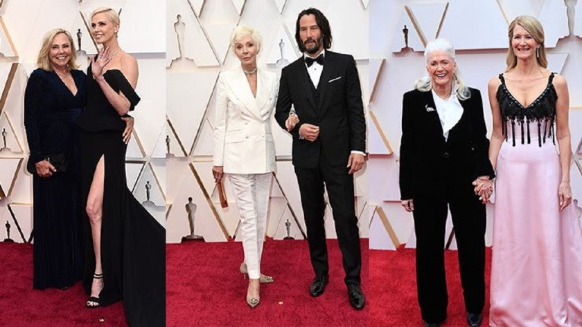 2020 Oscar ödül törenine ''anneleriyle katılan ünlüler''!