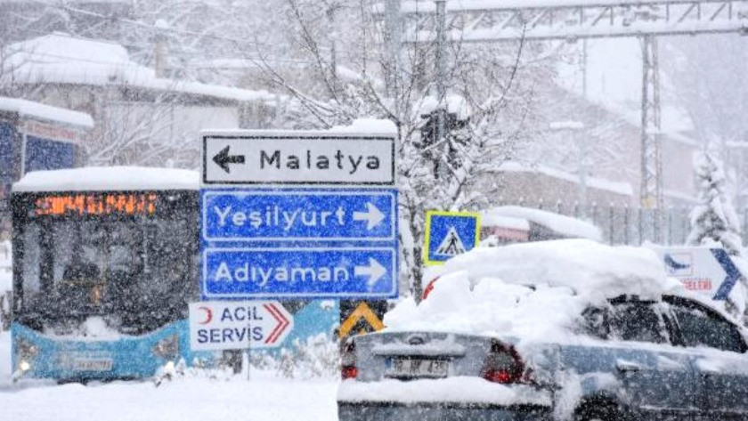 Malatyalılar son zamanlarda böyle kar yağışı görmedi