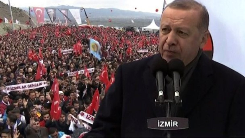 Erdoğan İzmir'de Kılıçdaroğlu'na seslendi: Ben mi göremiyorum?