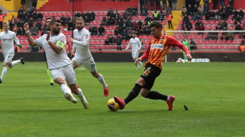 Kayserispor - Konyaspor maç sonucu: 2-2 özet ve golleri izle