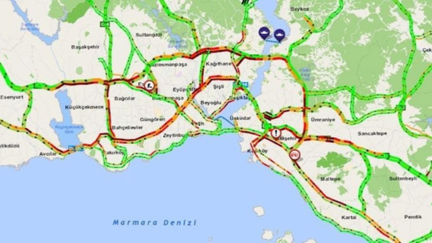 İstanbul'da yoğun trafik ! Her dakika artıyor...