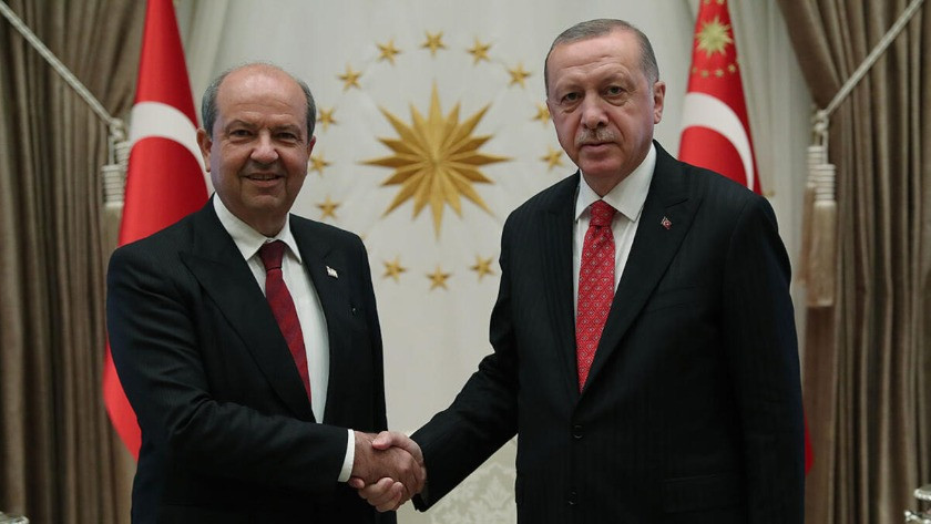 Başkan Erdoğan, KKTC Başbakanı Ersin Tatar ile görüştü