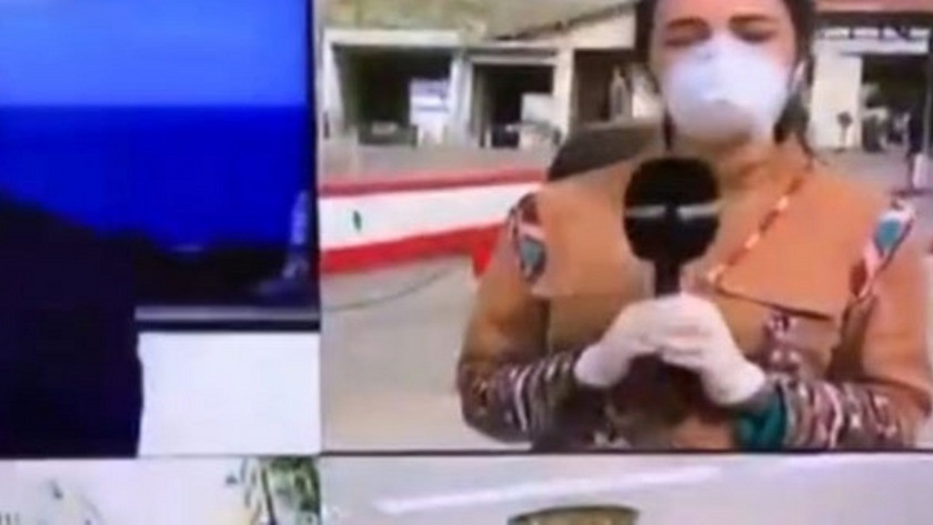 Lübnanlı muhabir karantina bölgesinde canlı yayında bayıldı-İZLE