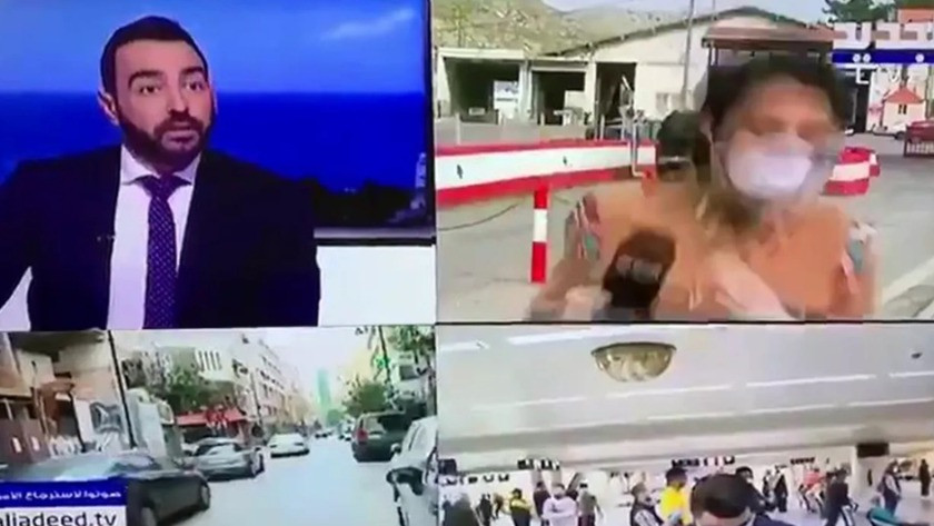 Maskeli muhabir canlı yayında yere yığıldı - İZLE