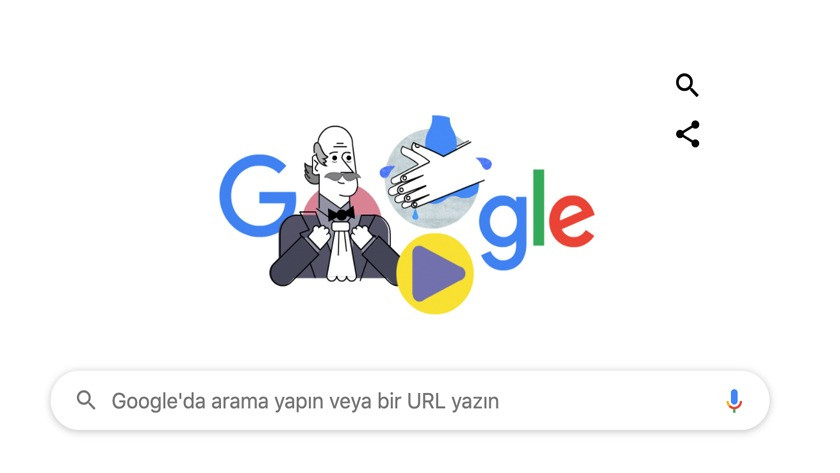 Google, Ignaz Semmelweis ile el yıkama videosunu Doodle yaptı