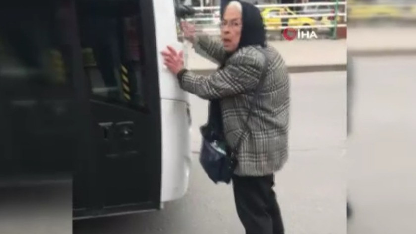 70 yaşındaki vatandaş, kendisini almayan minibüsün önüne atladı !