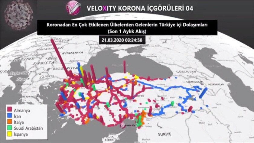 Koronavirüs (covid-19) Türkiye'ye böyle yayıldı!