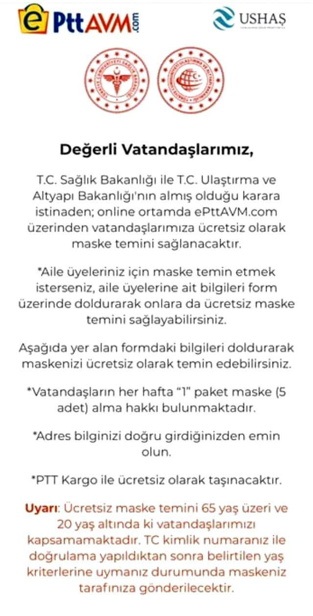 PTT maske başvuruları e-devlet üzerinden alınacak! - Sayfa 3