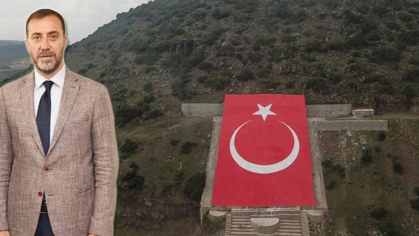 Öcalanın resmi vurulmuştu! Yerine Türk bayrağı konuldu !