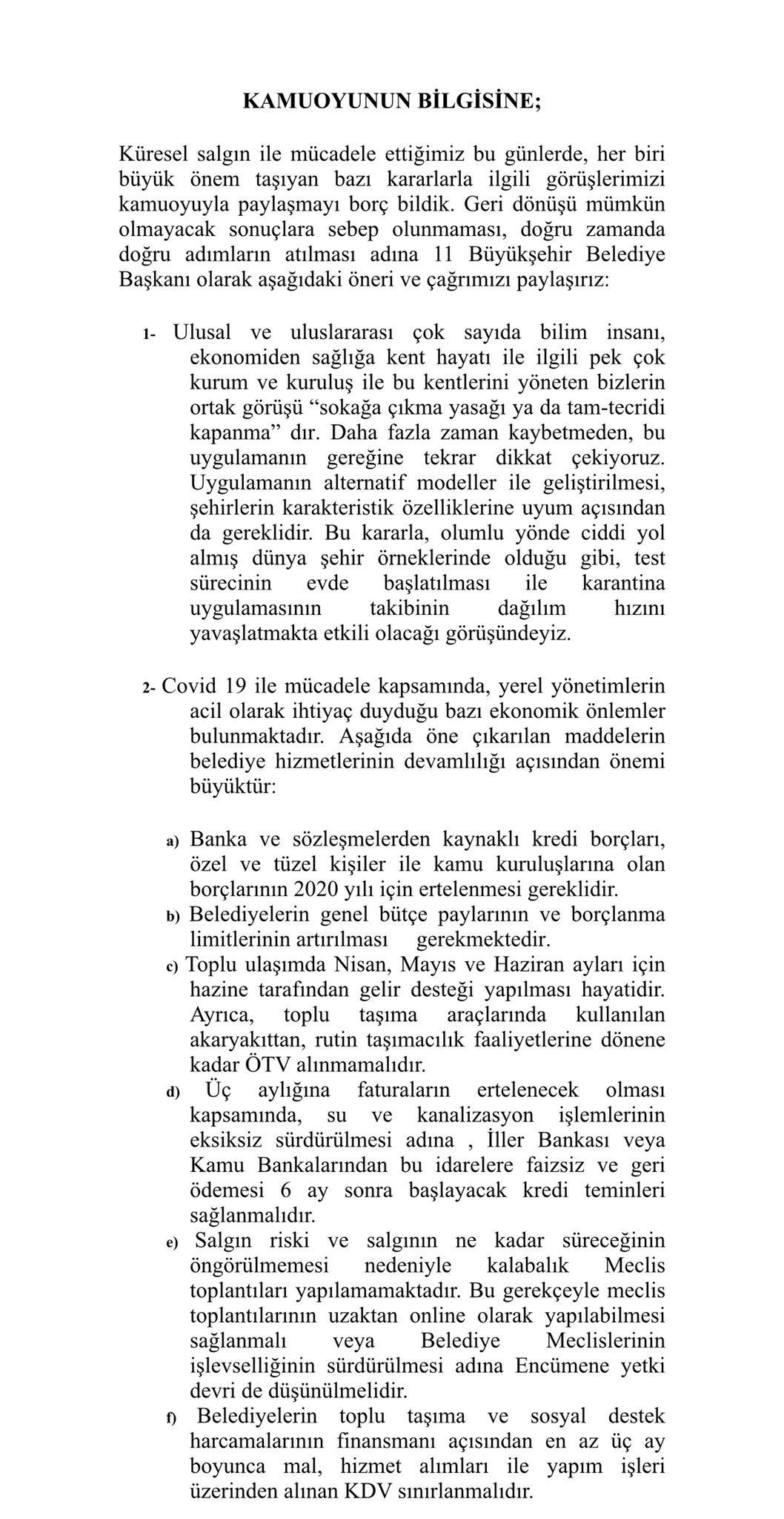 11 Büyükşehir il başkanları sokağa çıkma yasağı istedi - Sayfa 3