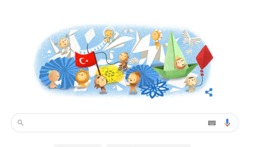 23 Nisan Ulusal Egemenlik ve Çocuk Bayramı Google'a doodle oldu!
