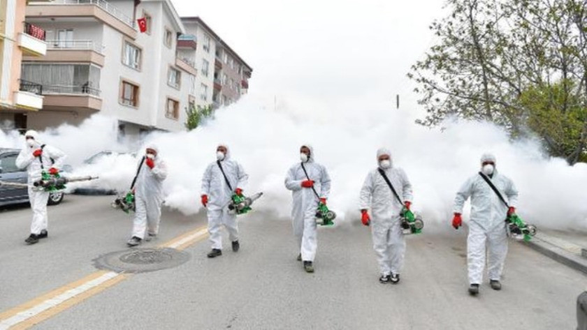 Ankara'da tüm mahalle dezenfektanla temizlendi !