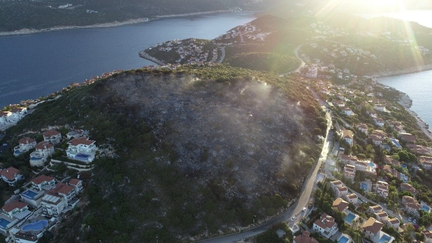 Antalya Kaş'taki yangının verdiği hasar gün ağarınca ortaya çıktı