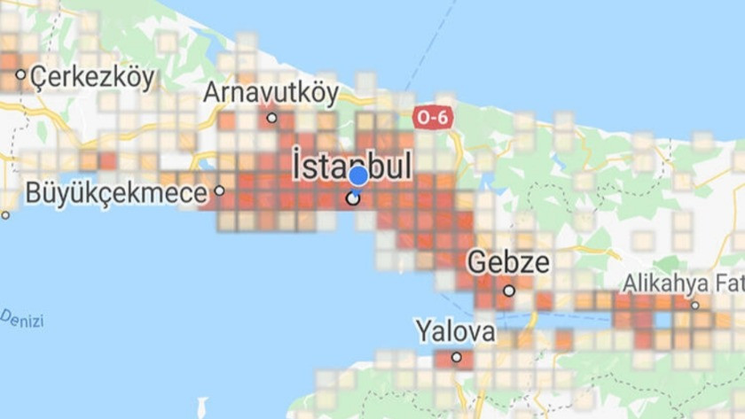 İstanbul ilçe ilçe koronavirüs yoğunluk haritası güncellendi !