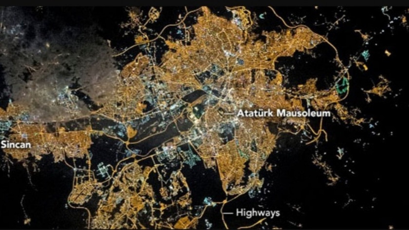 NASA'dan uzaydan Ankara paylaşımı !