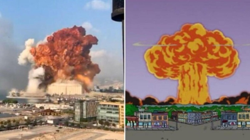 Simpsonlar'ın kehanetleri yine gerçek oldu! Beyrut patlamasınıda bildi