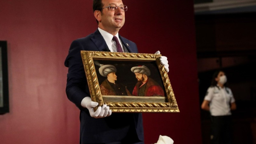 İBB, Fatih Sultan Mehmet'in tablosunu basına tanıttı