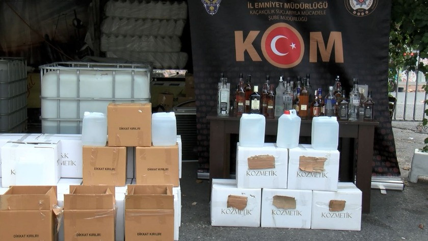 İstanbul'da 6 ton kaçak alkol ele geçirildi