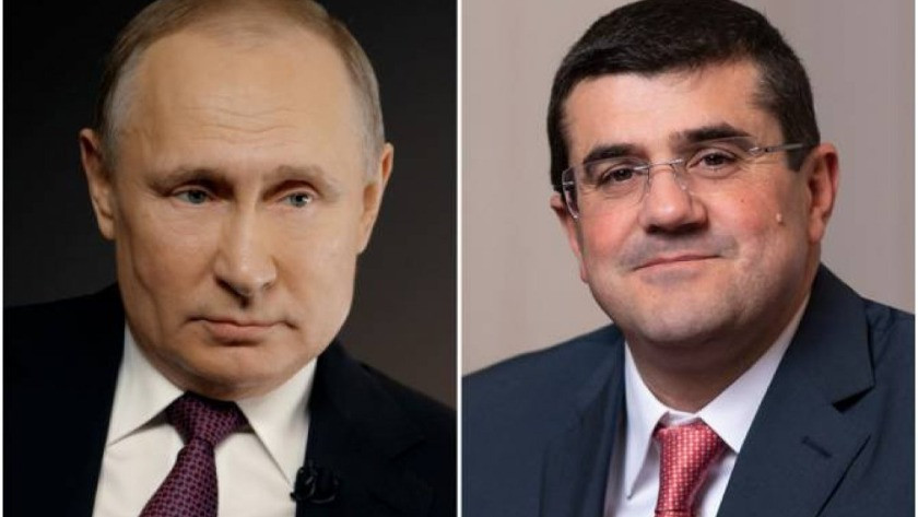 Sözde Karabağ lideri Harutyunyan, Putin'den yardım istedi