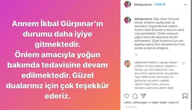 Yoğun bakıma kaldırılan İkbal Gürpınar'ın sağlık durumuyla ilgili yeni gelişme! - Sayfa 2