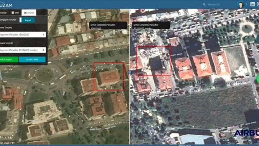 İzmir'deki deprem ve tsunaminin uzay görüntüleri ortaya çıktı