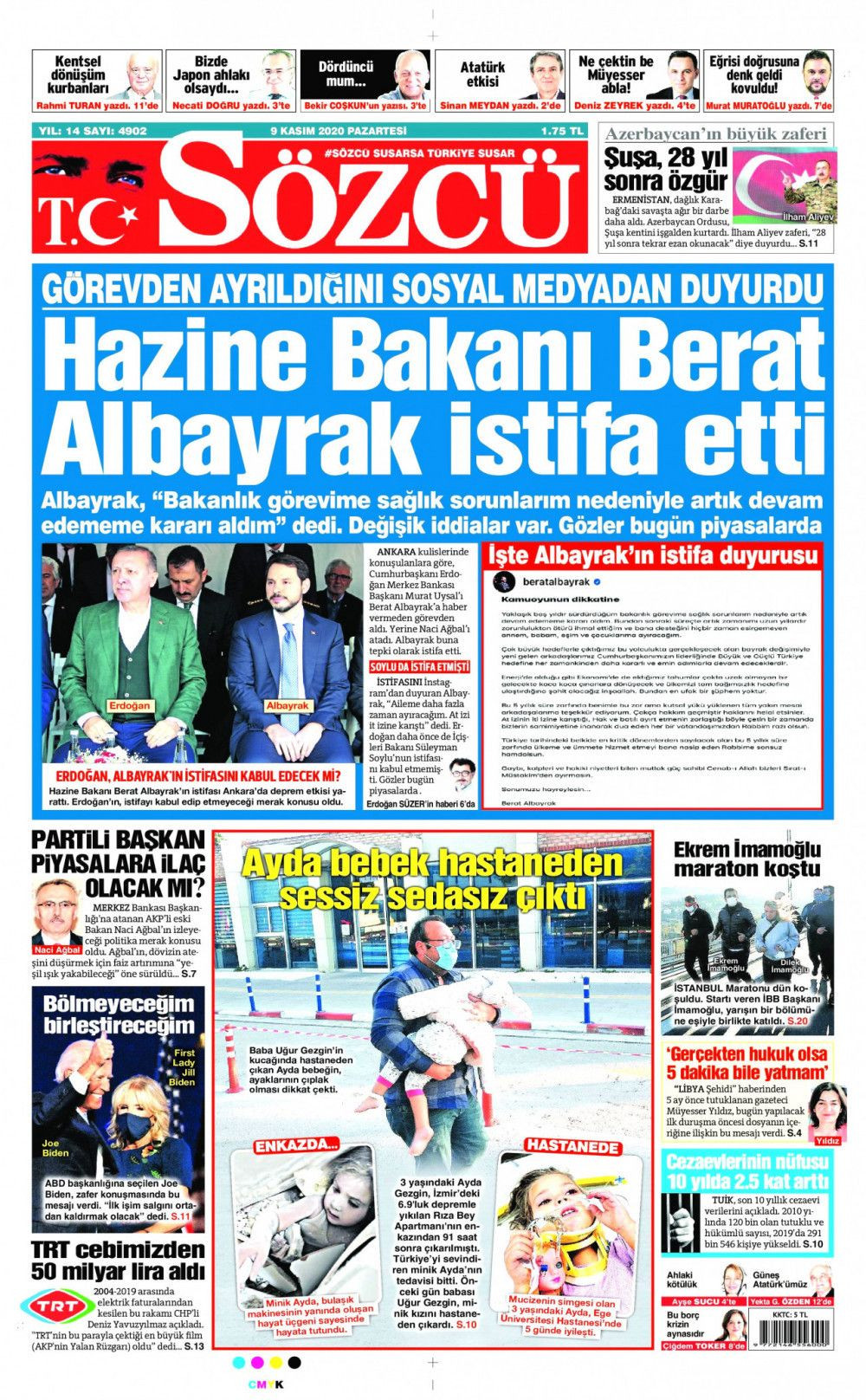 Hangi Gazete Bakan Albayrak'ın istifasını Nasıl Gördü?  İşte 9 Kasım 2020 gazete manşetleri... - Sayfa 2
