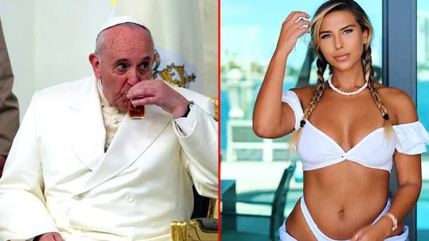 Papa, seksi güzelin fotoğrafını beğendi sosyal medyada gündem oldu !