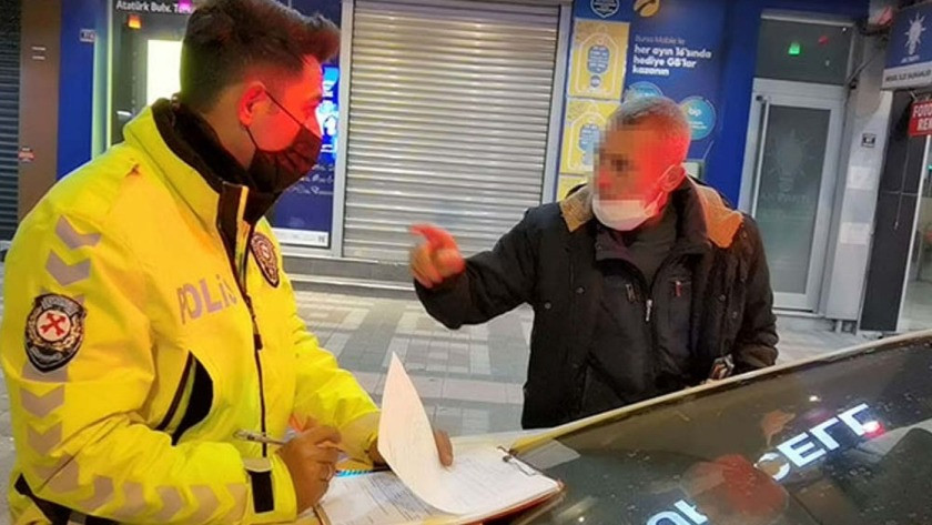 Sokağa çıkma kısıtlamasını ihlal etti polisleri böyle tehdit etti