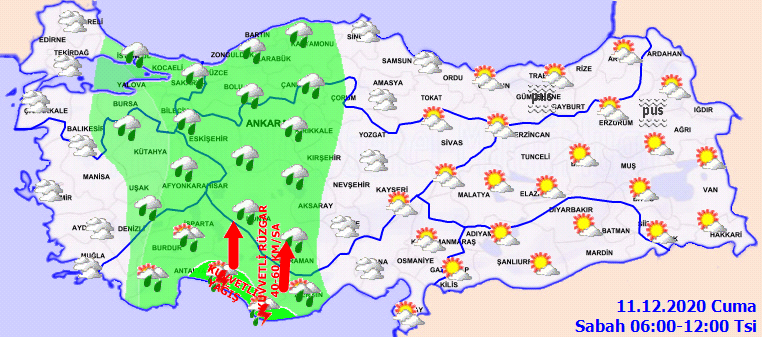 Meteoroloji İstanbul dahil 43 il için alarm verdi! 11 Aralık çok kuvvetli yağış, fırtına, sel.... - Sayfa 3