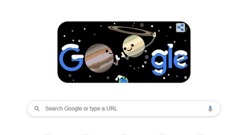 2020 Kışı ve Çifte Gezegen ne demek? Google'dan 21 Aralık Doodle'ı