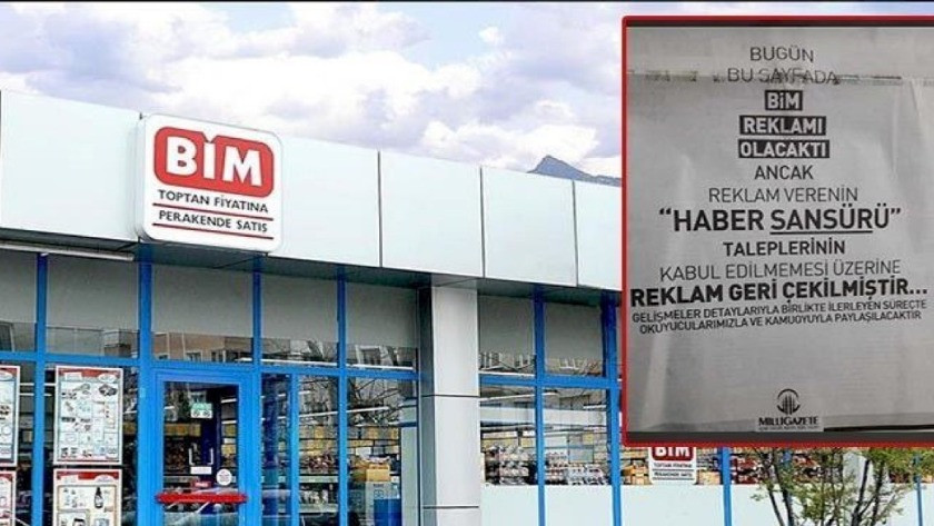 BİM'in haber sansürü talebine gazete ilanıyla tepki