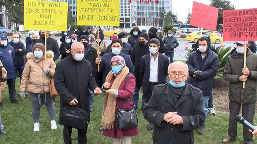 Eyüpsultanlı vatandaşlar İBB önünde eylem yaptı