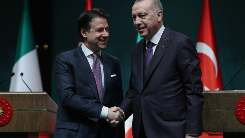Erdoğan ile İtalya Başbakanı Conte ile görüştü
