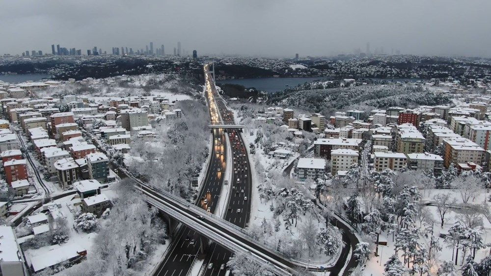 İşte İstanbul'da kar yağışı ile ilgili AKOM'dan ilçe ilçe kar kalınlıkları - Sayfa 1