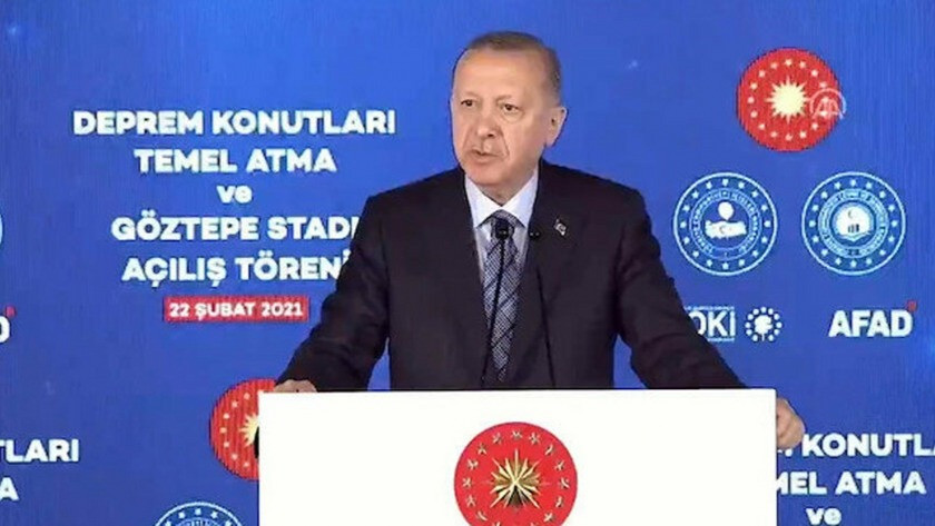Erdoğan Deprem konutları temel atma töreninde konuştu