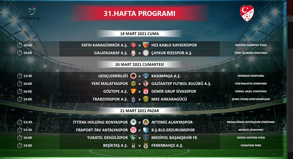 Spor Toto Süper Lig'de 5 haftalık program açıklandı - Sayfa 3