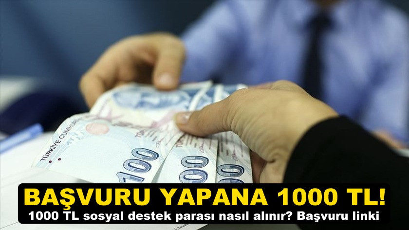 Başvuru yapana 1000 TL! 1000 TL sosyal destek parası nasıl alınır?