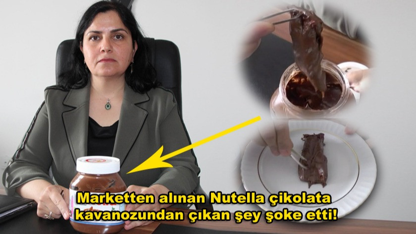 Marketten aldığı Nutella çikolata kavanozundan çıkan şoke etti! video