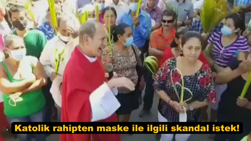 Katolik rahipten maske ile ilgili skandal isteğine tepki geldi! video