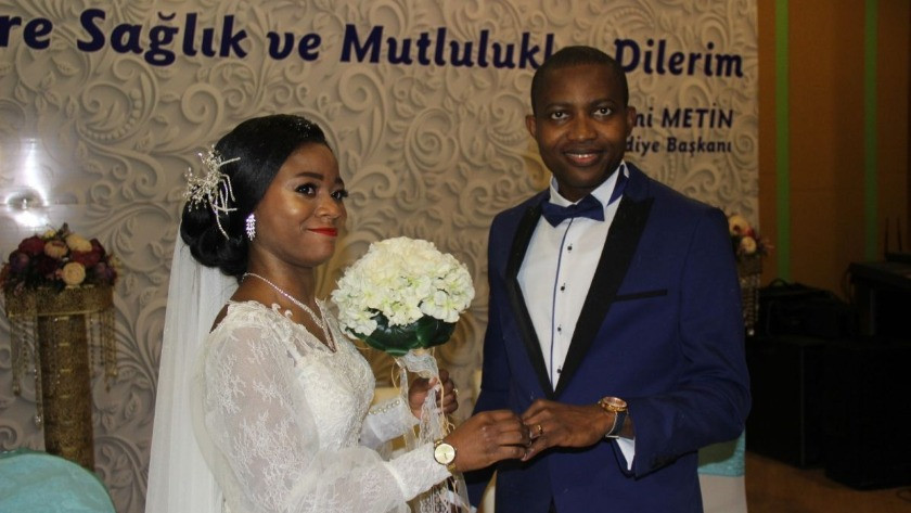Nijeryalı çift, Rize'de dünyaevine girdi